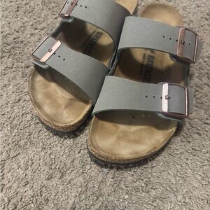 Birkenstock Gray Sandals with Buckles